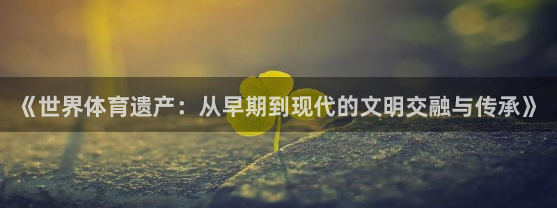 《世界体育遗产：从早期到现代的文明交融与传承》